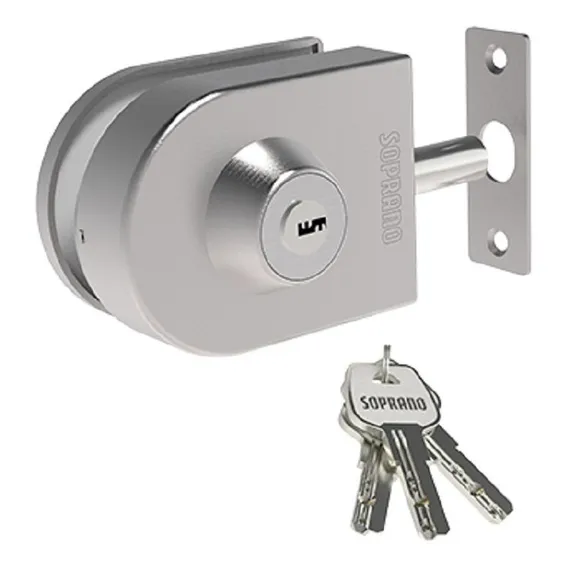 Fechadura De Pressão Vidro Pivotante Va 156 Pk - Soprano Cor inox escovado Foto 1