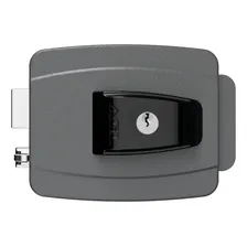 Fechadura Elétrica 12v Agl Al100r Reversível Chave Simples Cor Cinza Foto mini 2