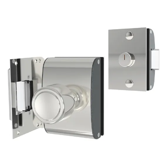 Fechadura Elétrica Porta De Vidro Agl Cromada Inox Pv200r1i Cor Cinza Foto 1