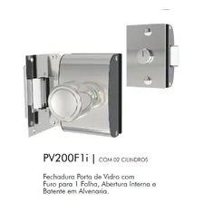 Fechadura Elétrica Porta De Vidro Agl Cromada Inox Pv200r1i Cor Cinza Foto mini 2