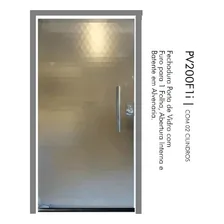 Fechadura Elétrica Porta De Vidro Agl Cromada Inox Pv200r1i Cor Cinza Foto mini 3