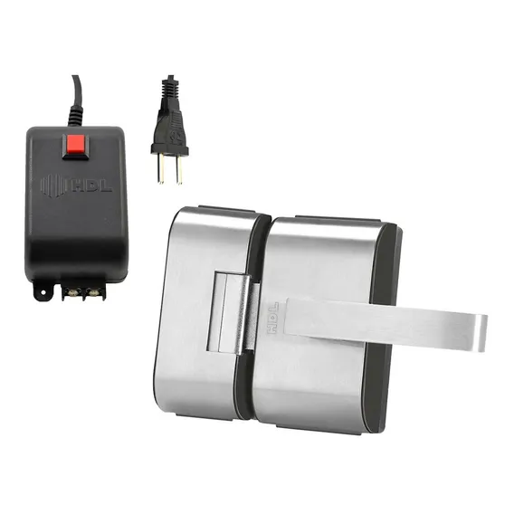 Fechadura Eletrica Vidro Hdl Pv90 2r Aciona Por Botão Chave Foto 1