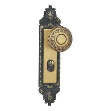 Fechadura Externa Espelho Aço 40mm Mgm Colonial Cor Bronze Bola Alavanca Foto mini 1