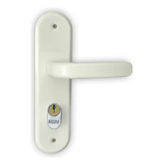 Fechadura Externa Espelho Aço Branca 40mm Mgm Stilo Bb Foto 1