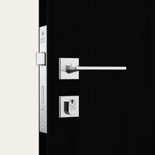 Fechadura Externa Inox Polido 3000 Roseta Quadrada 40mm Stam Foto mini 3