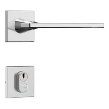 Fechadura Externa Inox Polido 3000 Roseta Quadrada 40mm Stam Foto mini 1