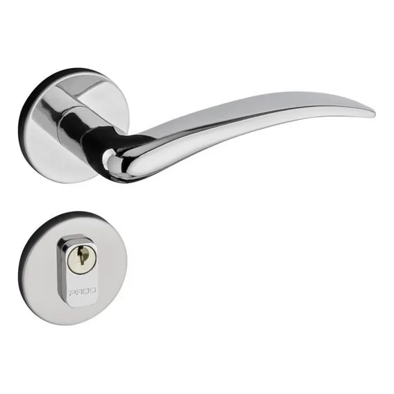 Fechadura Externa Pado Classic 40mm Roseta Cromada 691-80e Foto 1