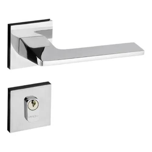 Fechadura Externa Pado Sara 55mm Roseta Quadrada Cromada Cor Cromado Foto 1