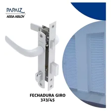 Fechadura Externa Papaiz 323z P/ Perfil AlumÃnio Serralheiro Cor Branca Foto mini 4