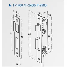 Fechadura Externa Perfil AlumÃnio F1400 Ip Cromado Aliança Foto mini 3