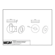 Fechadura Externa Roseta Aço Mgm Stilo Bronze Hjwt Foto mini 4
