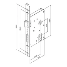 Fechadura Externa Soprano Pali Roseta Quadrada Cromada 40mm Foto mini  2