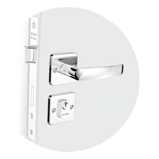 Fechadura Externa Soprano Pali Roseta Quadrada Cromada 40mm Foto  mini 1