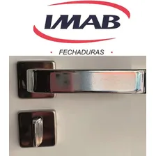 Fechadura Imab Odin - Roseta Quadrada - Porta Banheiro Cor Cromado Foto mini 4