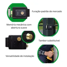 Fechadura Intelbras Elétrica De Sobrepor Fx 2000 Preta Foto mini 3