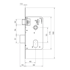 Fechadura Interna Roseta 40mm Mgm M贸dena Bronze Ef Cor Bronze Latonado Foto mini 3