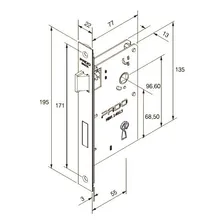 Fechadura Interna Zm 411-90i Retr么 Pado Foto mini 3