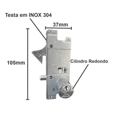 Fechadura P. Correr Arouca Vidro Santa Marina 6968 Redondo Cor Inox Foto mini  2