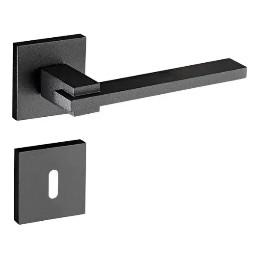 Fechadura Pado Quarto Nina 221-90 Interna Quadrada Preta Cor Preto Foto 1