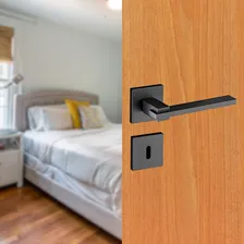 Fechadura Pado Quarto Nina 221-90 Interna Quadrada Preta Cor Preto Foto mini 2