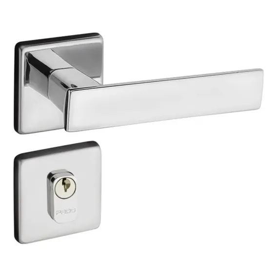 Fechadura Pado Residence ZM Quadra Externa Roseta 701-80E Cromado 55mm Foto 1