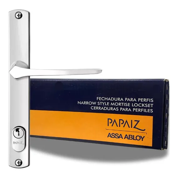 Fechadura Papaiz 323 E22 Mz33 Perfil Cor Cromado Foto 1