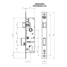 Fechadura Papaiz 323 Perfil Alumínio Externa Serralheiro Branco Foto mini 4