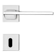 Fechadura Papaiz Interna Squadro Mz440 55mm Roseta Cromada Cor Cromado Foto  mini 1