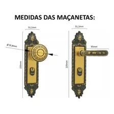 Fechadura Para Banheiro Com Espelho Mgm Colonial Jd Foto mini 2