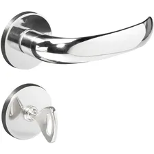 Fechadura Para Banheiro De Aço Zamac 40mm Concept Com Roseta 406 Cromada Pado Pado Foto mini 4