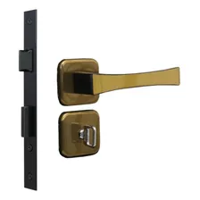 Fechadura Para Porta Banheiro Wc Paris Bronze 40 Mm - Mgm Cor Latonado Foto mini 4