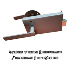 Fechadura Para Porta Corta Fogo e Saída De Emergência Cinza Foto mini 2