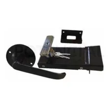 Fechadura Para Porta Corta Fogo Sobrepor C/chave Cor Preto Foto mini  3