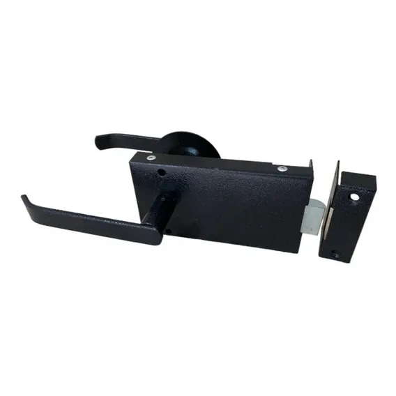 Fechadura Para Porta Corta Fogo Sobrepor S/chave Cor Preto Foto 1