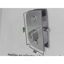 Fechadura Para Porta Vidro Para recorte santa marina 1520 Cromado Fechadura De Abrir Pivotante Foto mini 4