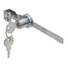 Fechadura Para Vitrine Freezer 140mm Trava Jacaré 2 Chaves Foto  mini 1