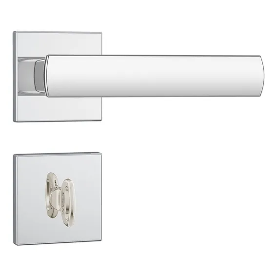 Fechadura Porta Banheiro Stam 823/35 Roseta Quadrada Cromada Cor Cromado Foto 1