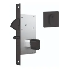 Fechadura Porta Correr Bico Papagaio Stam 950 Preto Quadrada Foto mini 1