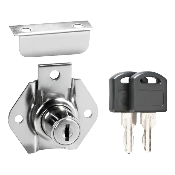 Fechadura Porta Gaveta Armario Moveis Cromada 22mm Foto 1