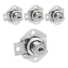 Fechadura Porta Gaveta Armario Moveis Cromada 22mm Foto mini 4