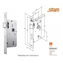 Fechadura Porta Interna 813/37 Escovado Roseta Aço Inox Stam Foto mini 3