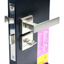 Fechadura Porta Pado Zm Quadra Banheiro Roseta 80b Escovado Cor Alumínio Foto mini  2