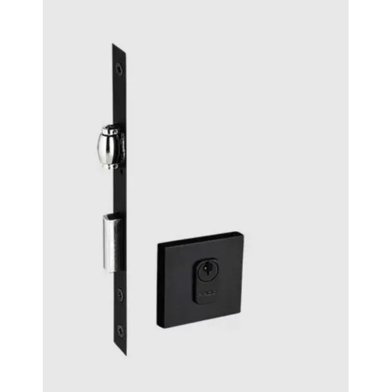 Fechadura Porta Pivotante Rolete Preto 464 55m Quadrada Pado Foto 1