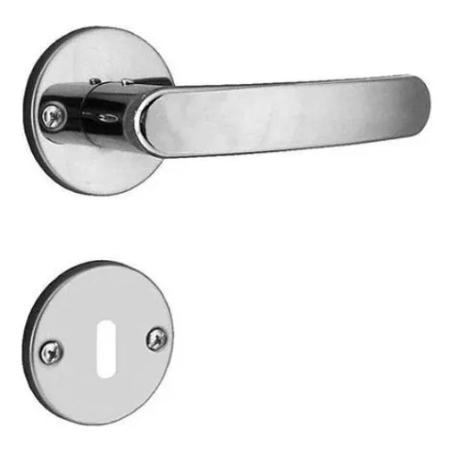 Fechadura Quarto Casa Porta Madeira Inox Cromada Roseta Foto 1