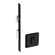 Fechadura Rolete Pivotante Quadrada Preto Pado Cilindro 90mm Foto  mini 1