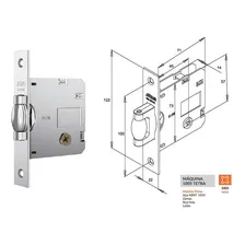 Fechadura Rolete Pivotante Stam 1005 Cromada Tetra Quadrada Foto mini 4