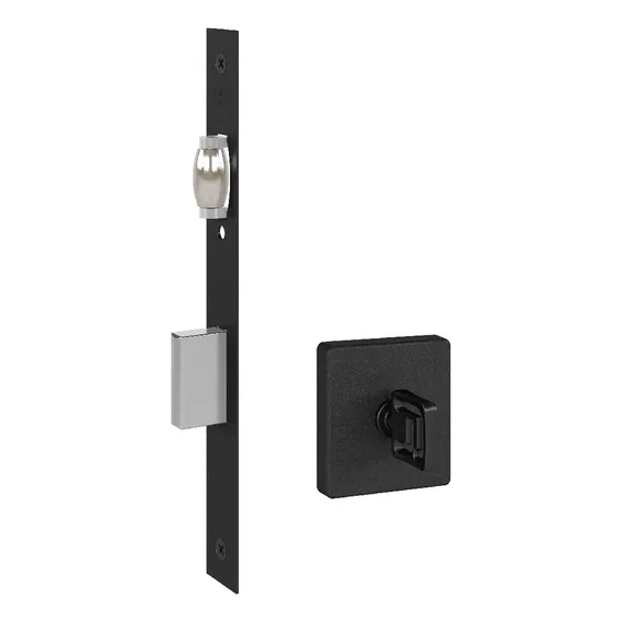 Fechadura Rolete Porta Banheiro Wc Pivotante Pado Preta Foto 1