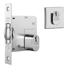 Fechadura Rolete Porta Pivotante 1005 Cromada Quadrada Stam Foto mini 1