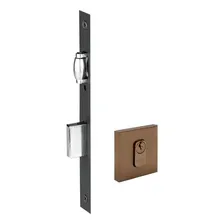 Fechadura Rolete Porta Pivotante Pado Cobre Escovado Máquina Foto mini 1