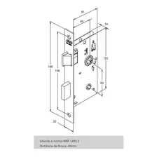 Fechadura Roseta Quadrada 813/35 Rq1 Inox Interna Stam Foto mini 2